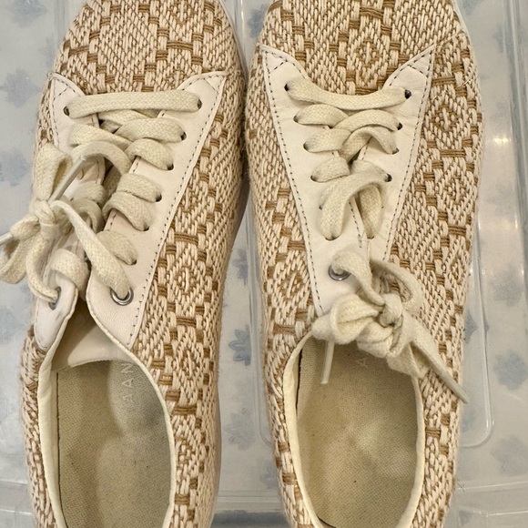 Cole Haan Tan and White Textured Sneakers - Picture 1 of 3